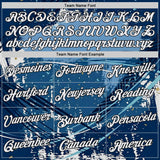 Custom Blue White-Black Argentina Fragment And Line Performance T-Shirt
