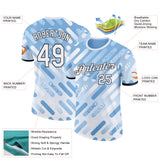 Custom Blue White-Black Argentina Ceibo Line Performance T-Shirt