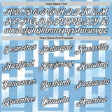 Custom Blue White-Black Argentina Geometric Shape Performance T-Shirt