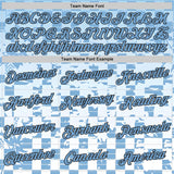Custom Blue Black-White Argentina Abstract Geometric Performance T-Shirt