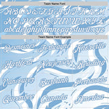 Custom Blue White Argentina Abstract Wave Performance T-Shirt
