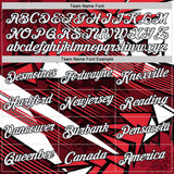 Custom Red White-Black Austria Geometric Line Performance T-Shirt