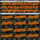 Custom Black Fire Red-Neon Green 3D Pattern Design Foodie Mexican Food Doodles Authentic Baseball Jersey