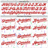 Custom White Red 3D Pattern Design Foodie Candy Sweets Authentic Baseball Jersey