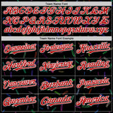 Custom Black Red-White 3D Pattern Design Foodie Candy Sweets Authentic Baseball Jersey