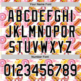 Custom White Black 3D Pattern Design Foodie Fast Food Hot Dog Doughnuts Authentic Baseball Jersey