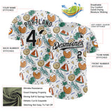 Custom White Black 3D Pattern Design Foodie Summer Fruits Authentic Baseball Jersey