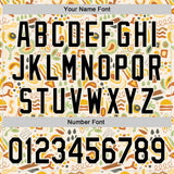 Custom Cream Black 3D Pattern Design Foodie Abstract Doodles Authentic Baseball Jersey