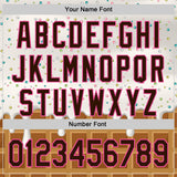 Custom White Brown-Pink 3D Pattern Design Foodie Dripping Ice Cream Authentic Baseball Jersey