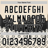 Custom Cream Black-White 3D Pattern Design Foodie Dripping Ice Cream Authentic Baseball Jersey