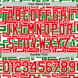 Custom White Fire Red-Green Portugal Geometric Performance T-Shirt