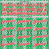 Custom Green Fire Red-White Portugal Geometric Performance T-Shirt