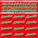 Custom Red Grass Green-White Portugal Subtle Polka Dot Performance T-Shirt