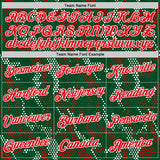 Custom Green Fire Red-White Portugal Geometric Performance T-Shirt