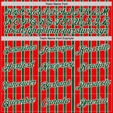 Custom Red Green-White Portugal Stripe Performance T-Shirt