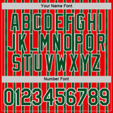 Custom Red Green-White Portugal Stripe Performance T-Shirt