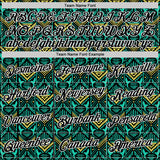 Custom Green Black Yellow-White Jamaica Geometric Performance T-Shirt