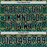 Custom Green Black Yellow-White Jamaica Geometric Performance T-Shirt
