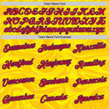 Custom Yellow Fire Red-Royal Colombia Fluid Liquid Performance T-Shirt