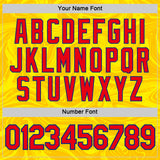 Custom Yellow Fire Red-Royal Colombia Fluid Liquid Performance T-Shirt