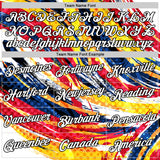Custom White Yellow Red Blue-Black Colombia Splash Performance T-Shirt