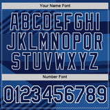 Custom Navy White-Blue Scotland Plaid Performance T-Shirt