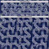 Custom Navy White Scotland Lines Performance T-Shirt