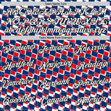 Custom White Black Red-Blue Croatia Plaid Performance T-Shirt