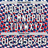 Custom White Black Red-Blue Croatia Plaid Performance T-Shirt