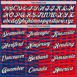 Custom Red White Black-Blue Croatia Plaid Performance T-Shirt