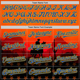 Custom Orange Thunder Blue-Yellow Texas Cowboy City Edition Authentic Baseball Jersey