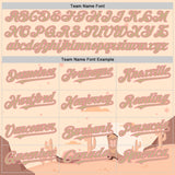 Custom City Cream Vegas Gold-Medium Pink Texas Cowboy Landscape City Edition Authentic Baseball Jersey
