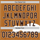 Custom Brown White Texas Guitar City Edition Authentic Baseball Jersey