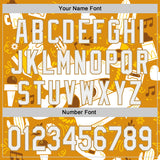 Custom Yellow White-Old Gold Texas Cowboy Guitar City Edition Authentic Baseball Jersey