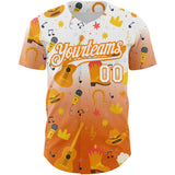 Custom White Bay Orange Texas Cowboy Country Music City Edition Authentic Baseball Jersey
