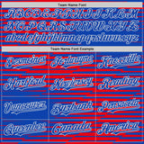 Custom Thunder Blue Red-White Texas Flag Stripe City Edition Authentic Baseball Jersey