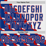 Custom White Royal-Red France Fluid Performance T-Shirt