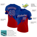 Custom Royal White-Red France Performance T-Shirt