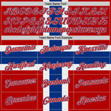Custom Red White-Royal Norway 	Flag Performance T-Shirt