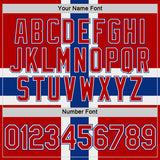 Custom Red White-Royal Norway 	Flag Performance T-Shirt