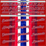 Custom Royal Red White-Blue Norway Performance T-Shirt