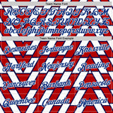 Custom Red Royal Blue-White Norway Geometric Performance T-Shirt