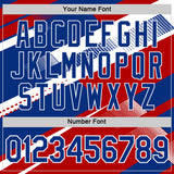 Custom Royal White-Red Norway Performance T-Shirt