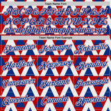 Custom Royal White-Red Norway Geometric Performance T-Shirt