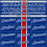 Custom Royal White-Red France Performance T-Shirt