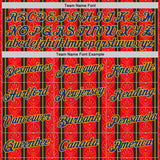 Custom Red Royal-Gold Spain Stripe Performance T-Shirt