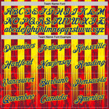Custom Red Royal-Light Yellow Spain Splash Stripe Performance T-Shirt
