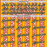 Custom Gold Royal-Red Spain Geometric Stripe Performance T-Shirt