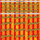 Custom Red Gold-Royal Spain Stripe Performance T-Shirt