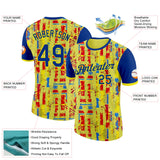 Custom Yellow Royal Red-Light Yellow Spain Abstract Performance T-Shirt